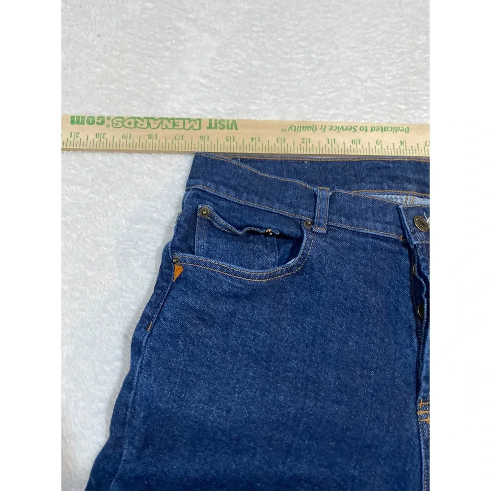 Robe di Kappa Mens Dark Wash Denim Jeans Size 34 Button Fly Slim Straight Leg
